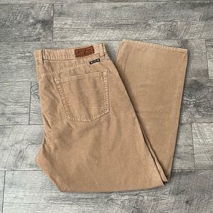 MENS LUCKY BRAND DARK KHAKI CORDUROY PANTS SIZE 40x30